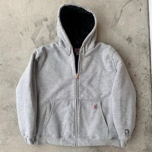 Carhartt Gray Hooded lined Jacket